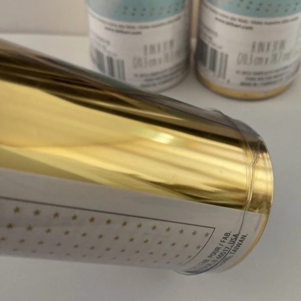 Iron On Gold Foil Transfers Gold Stars 12 Rolls 8 Inches by 31 Inches Laliberi